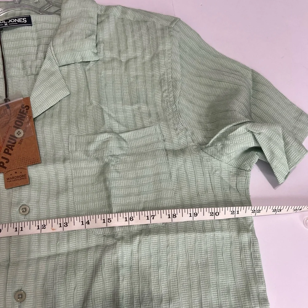PJ PAUL JONES Mens Button Down Shirt Casual Short Sleeve Shirts medium